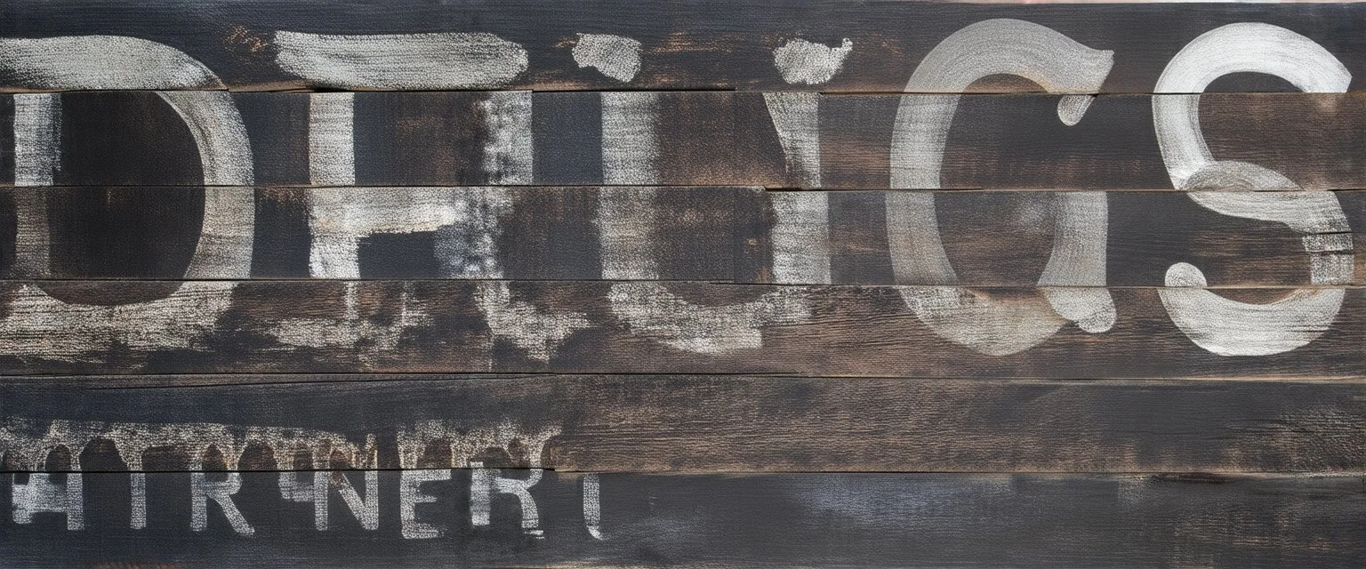 wooden planks painted dark brown