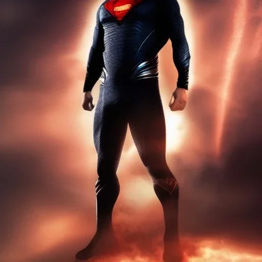 Henry cavil black suit superman laser eyes