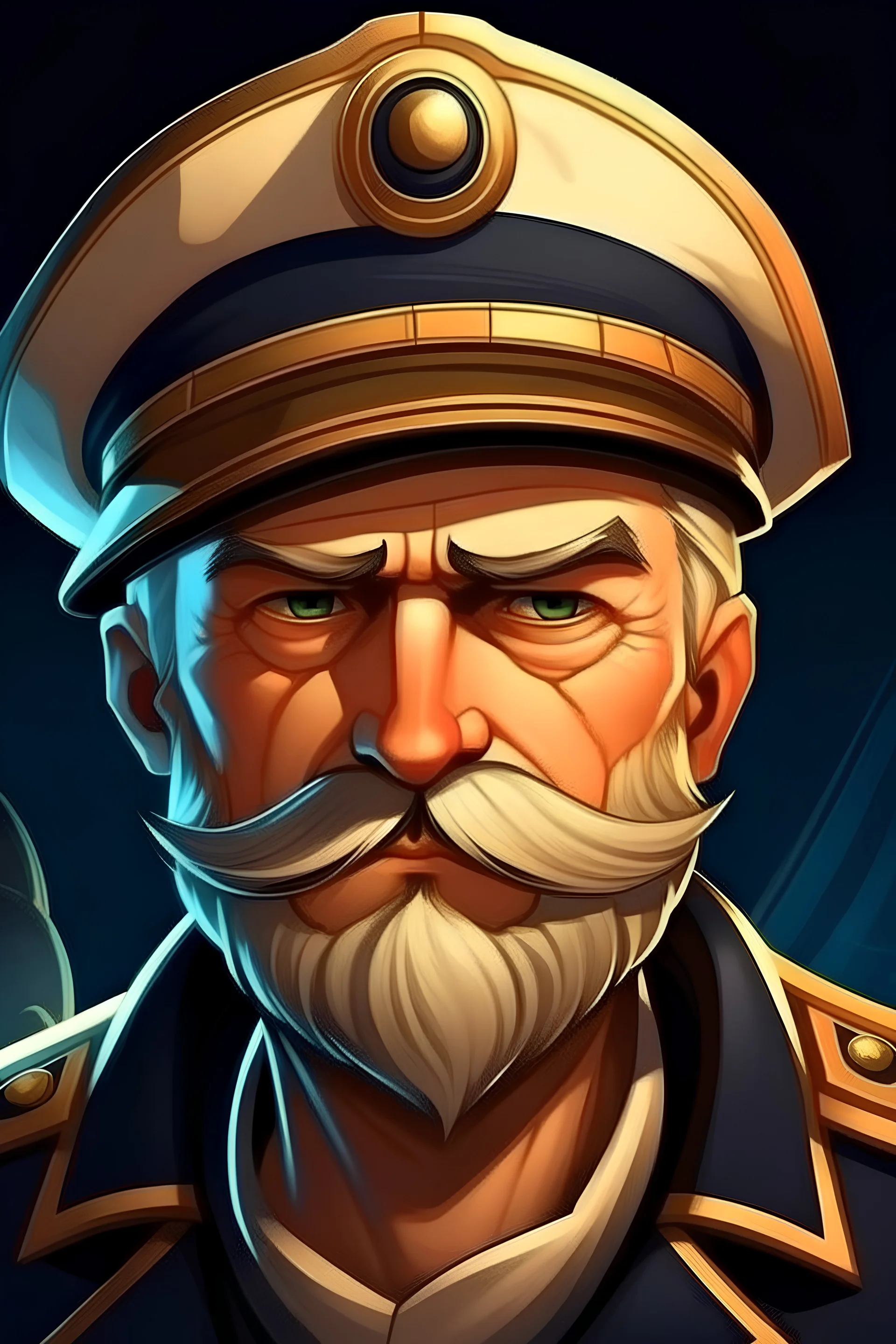 use uploade image to make captain on a Ship with a captains hat
