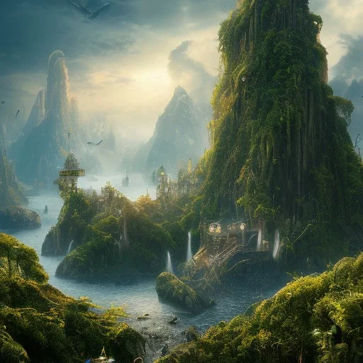 Mysterious island, --s 700, cinematic lighting, intricate details, ultra realistic style, 8k resolution