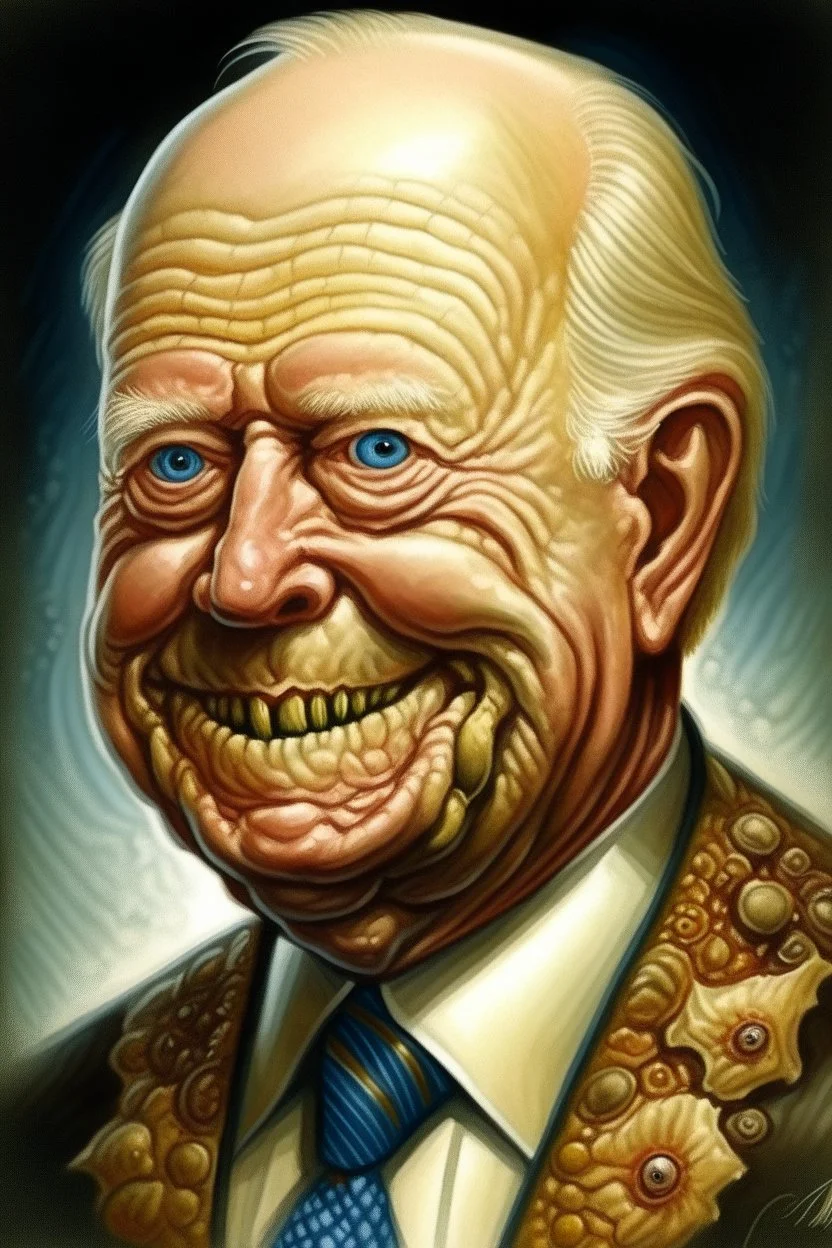 President Gerald R. Ford painted as cancerous worm with warts