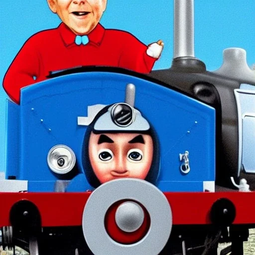 George Bush as Thomas the Tank Engine in a Saturday Night Fever dream movie poster