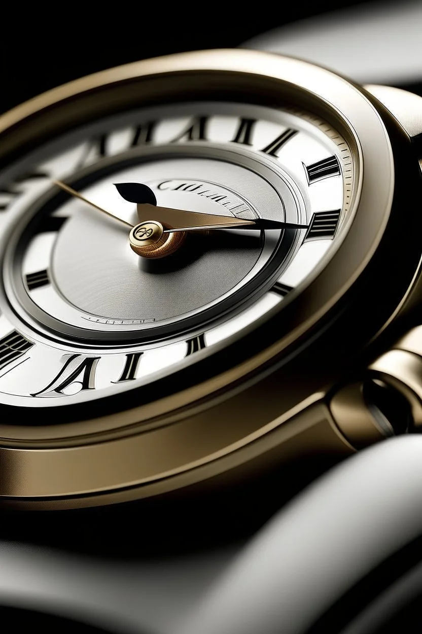 Produce an image that focuses on the Cartier logo on the watch face, emphasizing the brand's prestige and recognition."