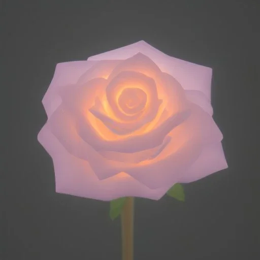 luminous rose in moonlight