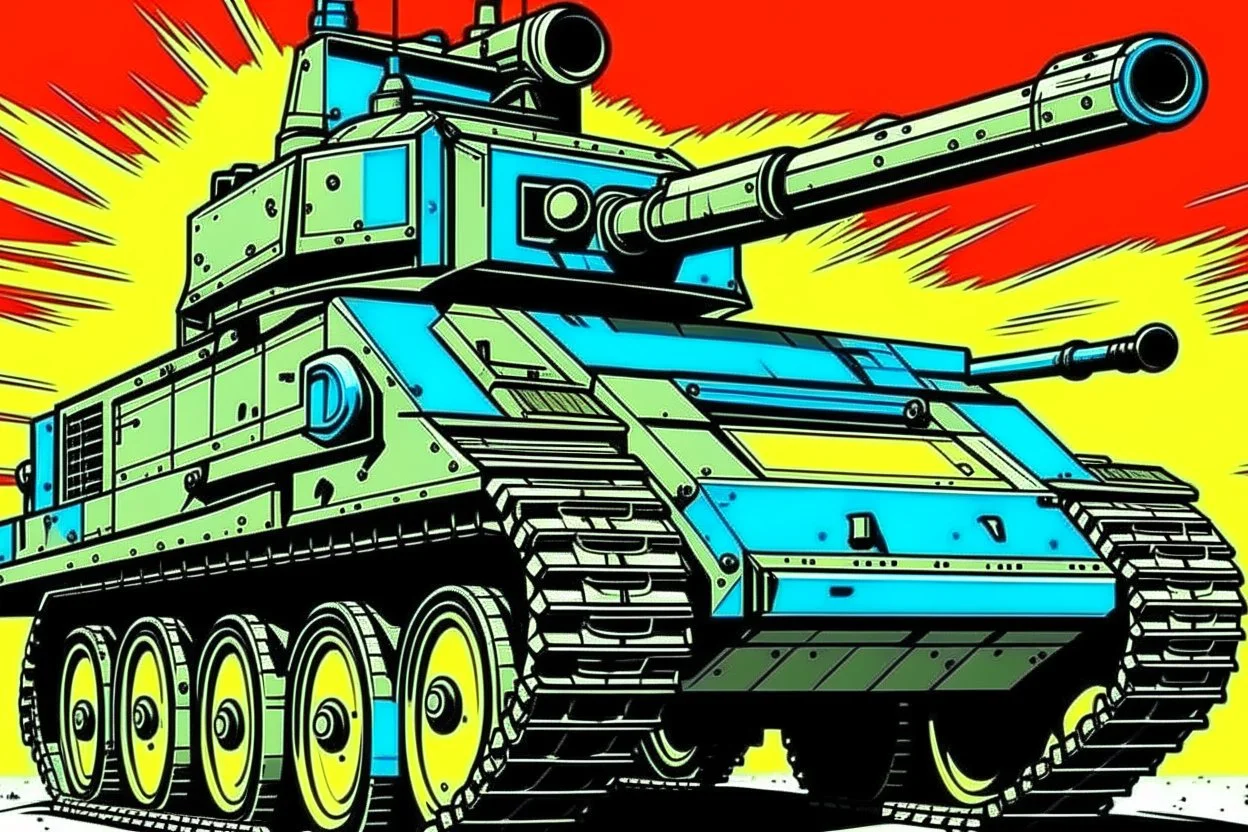 Pop art style combat vehiclde