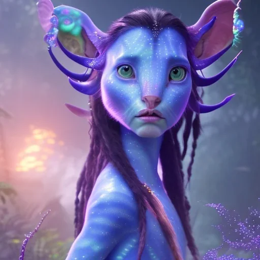 Pandora. It is not clear what you mean by a "makeup-wearing baby" in the context of the film Avatar. baby girl