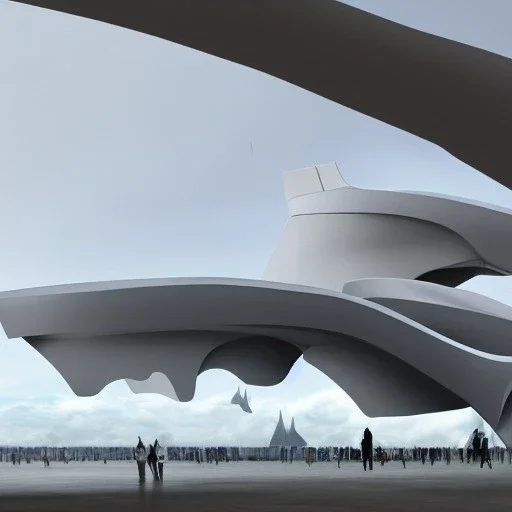 flying kaiju creature designed by zaha hadid