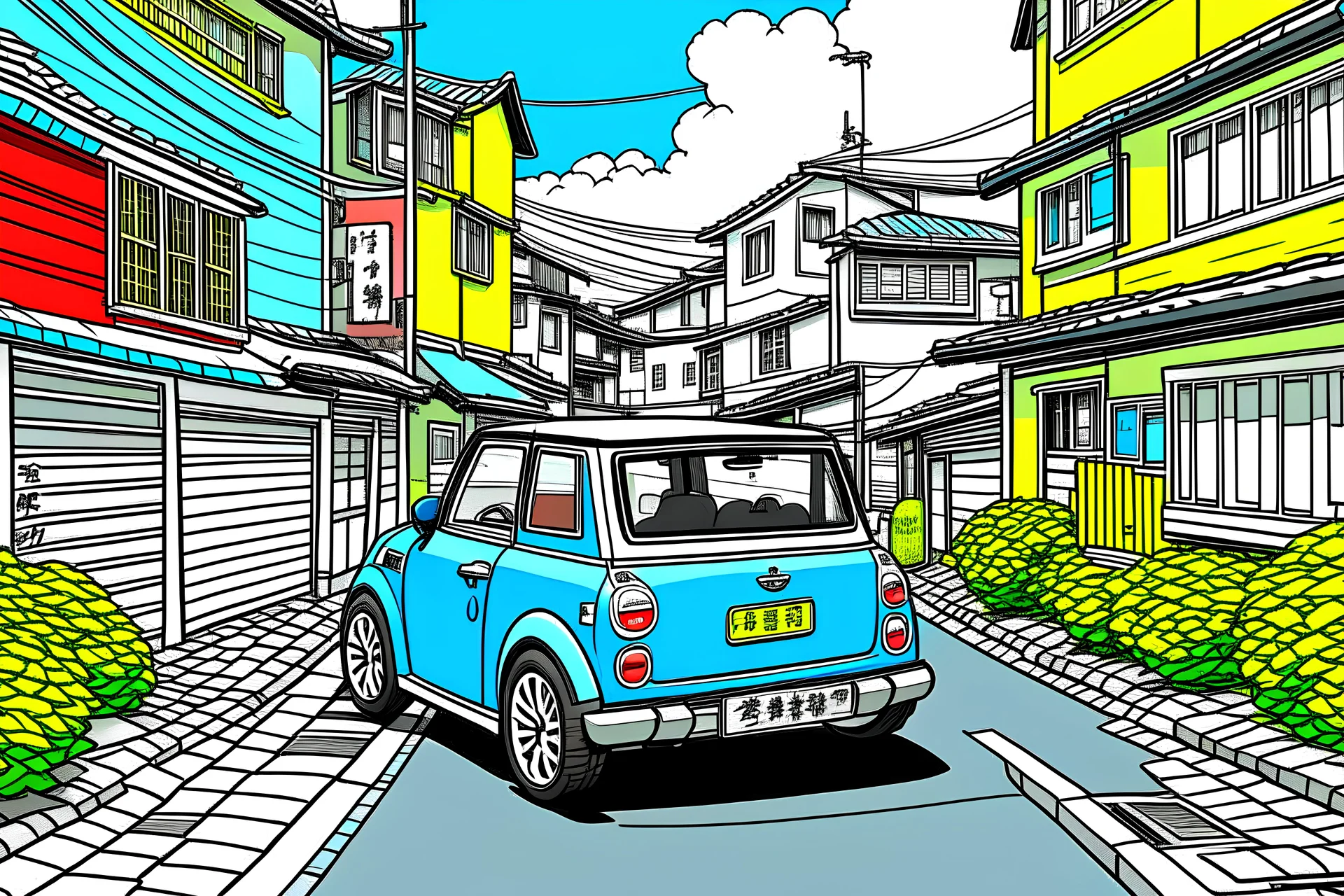 Cartoon f56 mini cooper in tokyomake