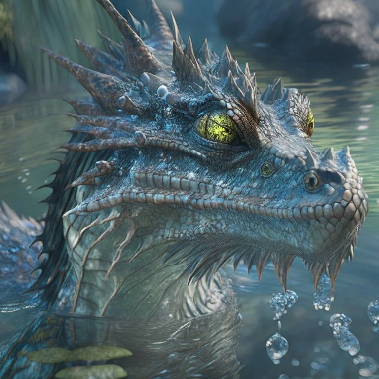 water dragon, unreal engine 5, 8k resolution, photorealistic, ultra detailed