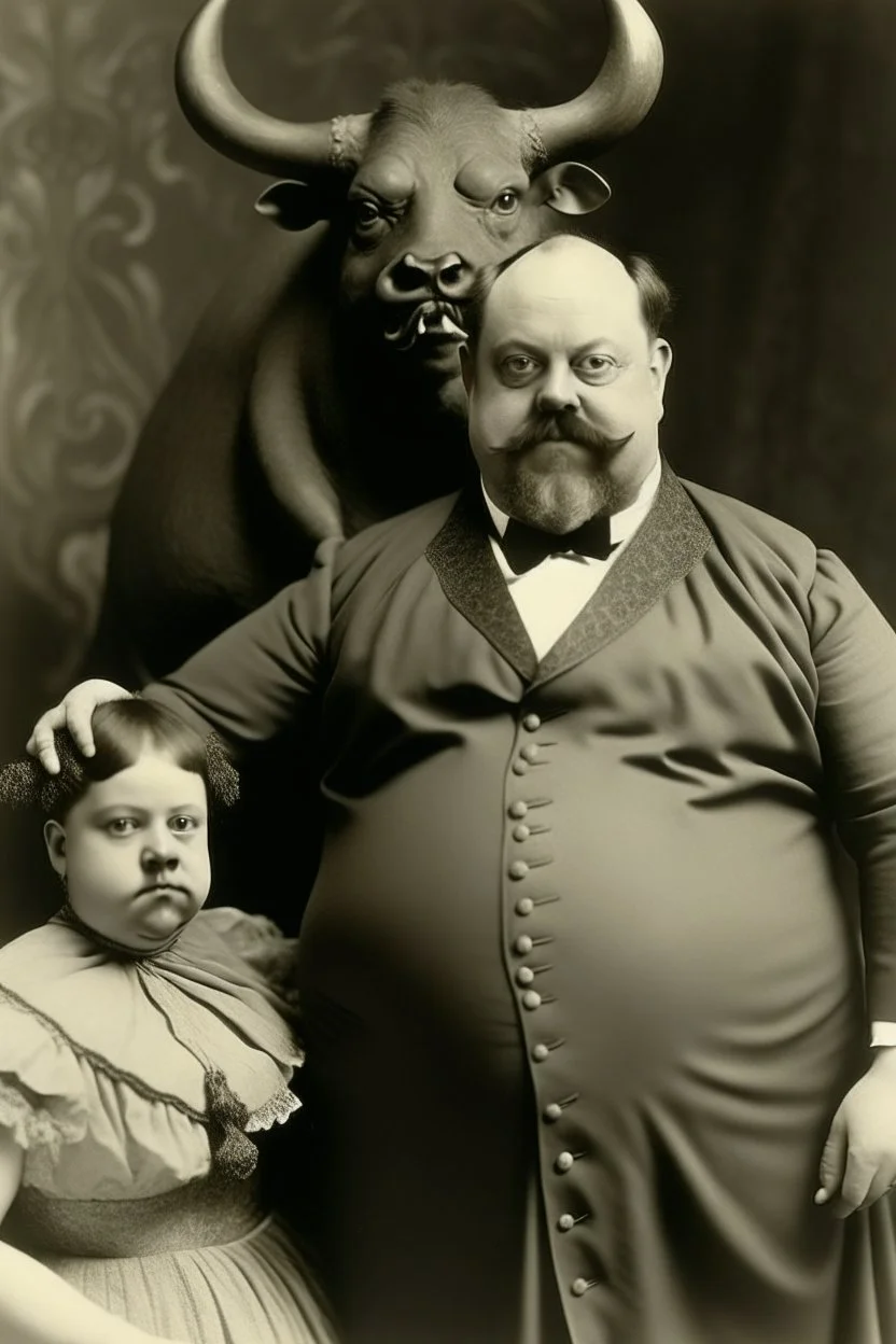 President Grover Cleveland as a pregnant minotaur