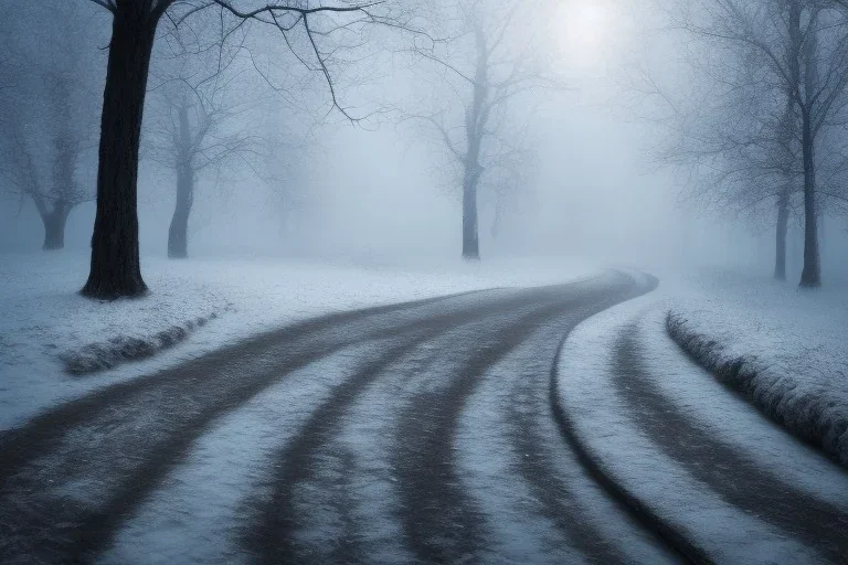  stone path lit winter