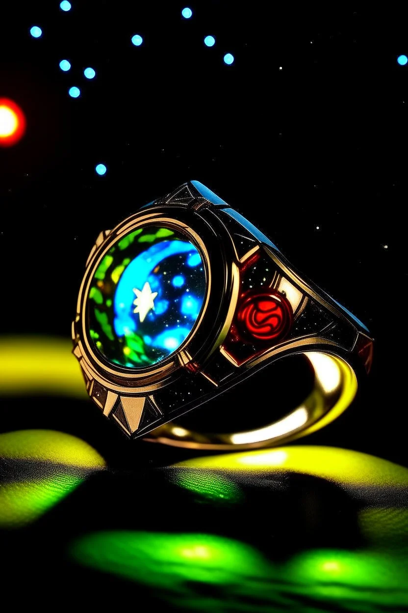 DC lantern rings shooting in space