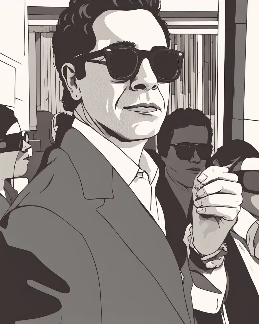 Gustavo Petro Francisco Art illustration sunglasses