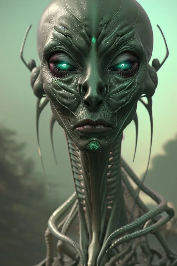 tall humanoid alien, 4k resolution, intricate details, ornate details, soft lighting, vibrant colors, retroanime, masterpiece, realistic