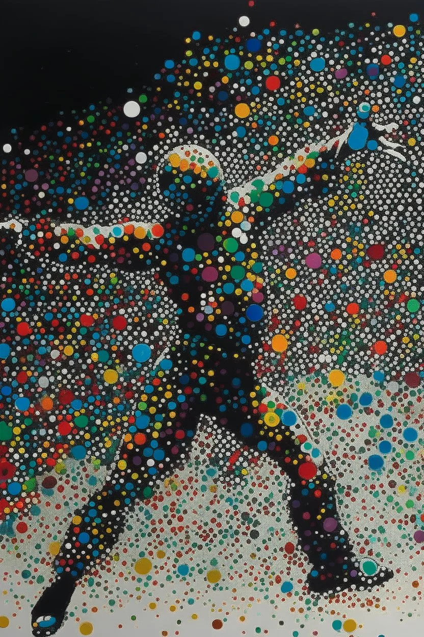 ABSTRACT DOTS DANCING STYLE OF HIROKU OGAI