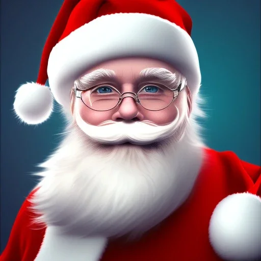 Down syndrome Santa Clause, portrait, detailed, 8k resolution, warm light