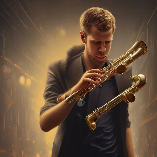 portrait of sebastian vettel playing saxophone, blade runner, low key lighting, volumetric light, digital art, highly detailed, fine detail, intricate, ornate, complex, octane render, unreal engine, photorealistic