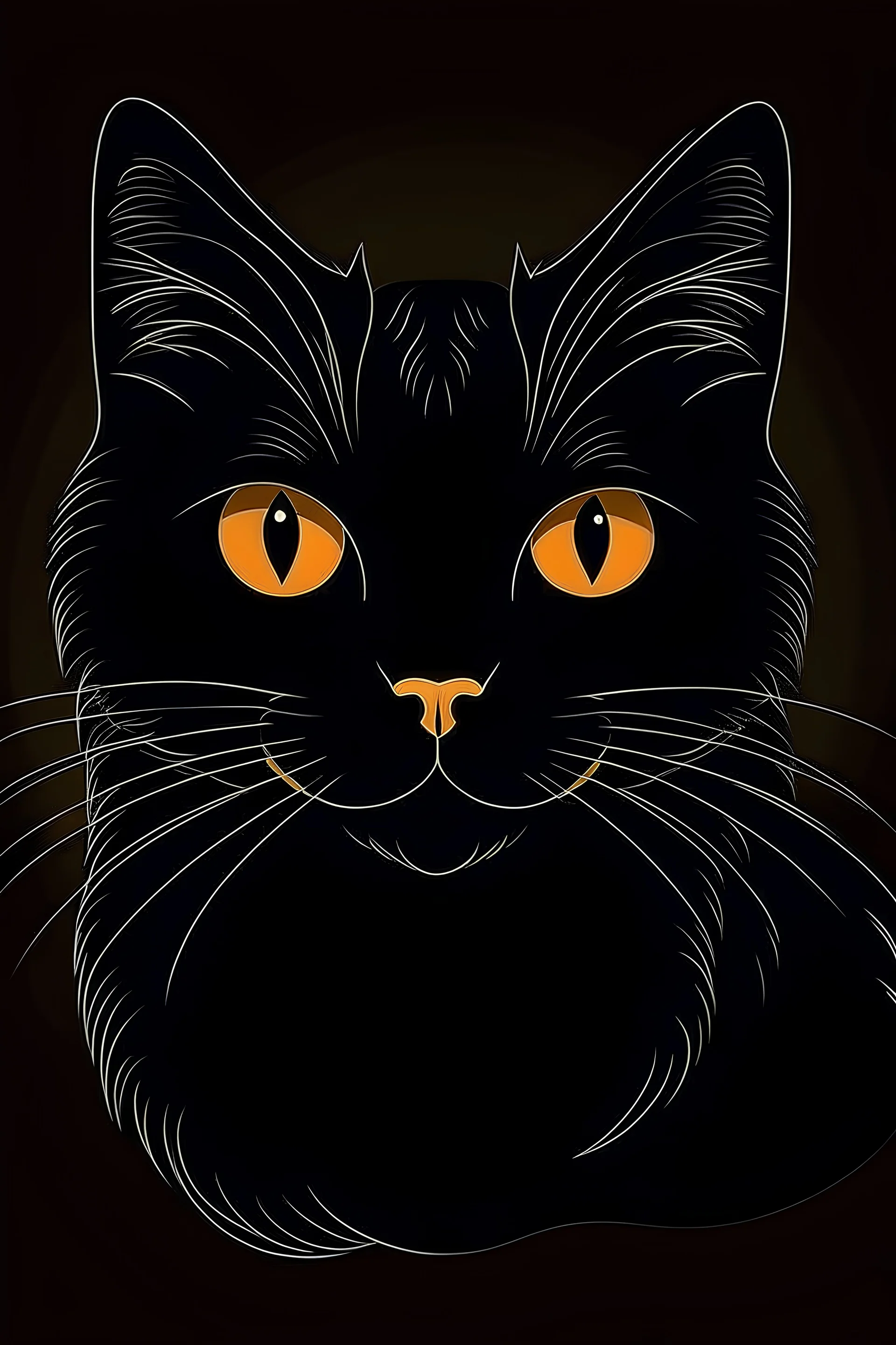 graphic Halloween, black cat