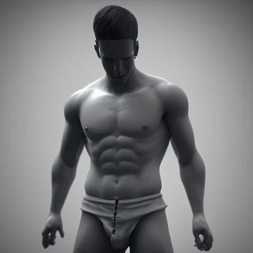 A man in briefs, unreal engine 5 volumetric lighting, intricate details, realistic style, 8k detail