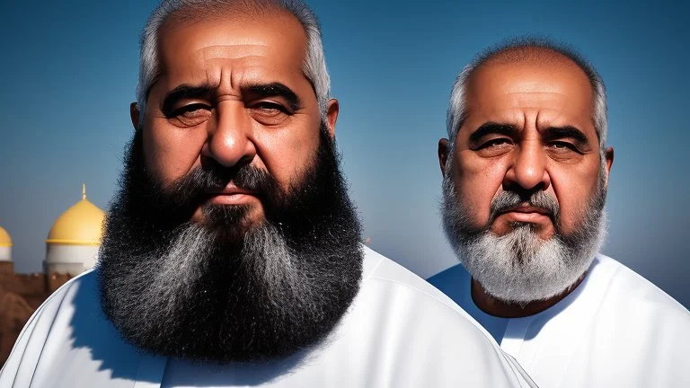 Photography of two arab burly tubby men 58 years o... | @iogoabeea