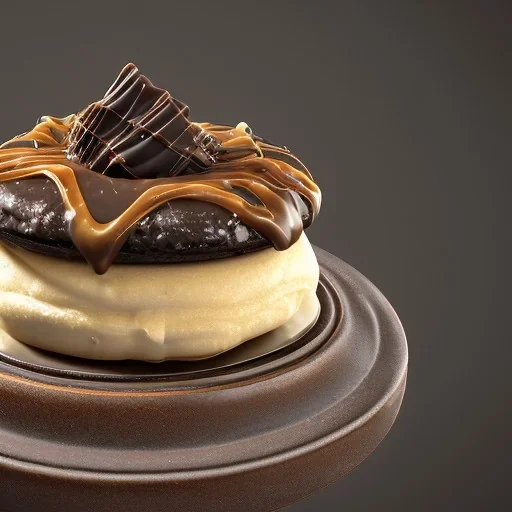 the world's most decadent dessert, oozing caramel, house chocolate, unreal engine, maximalist dessert