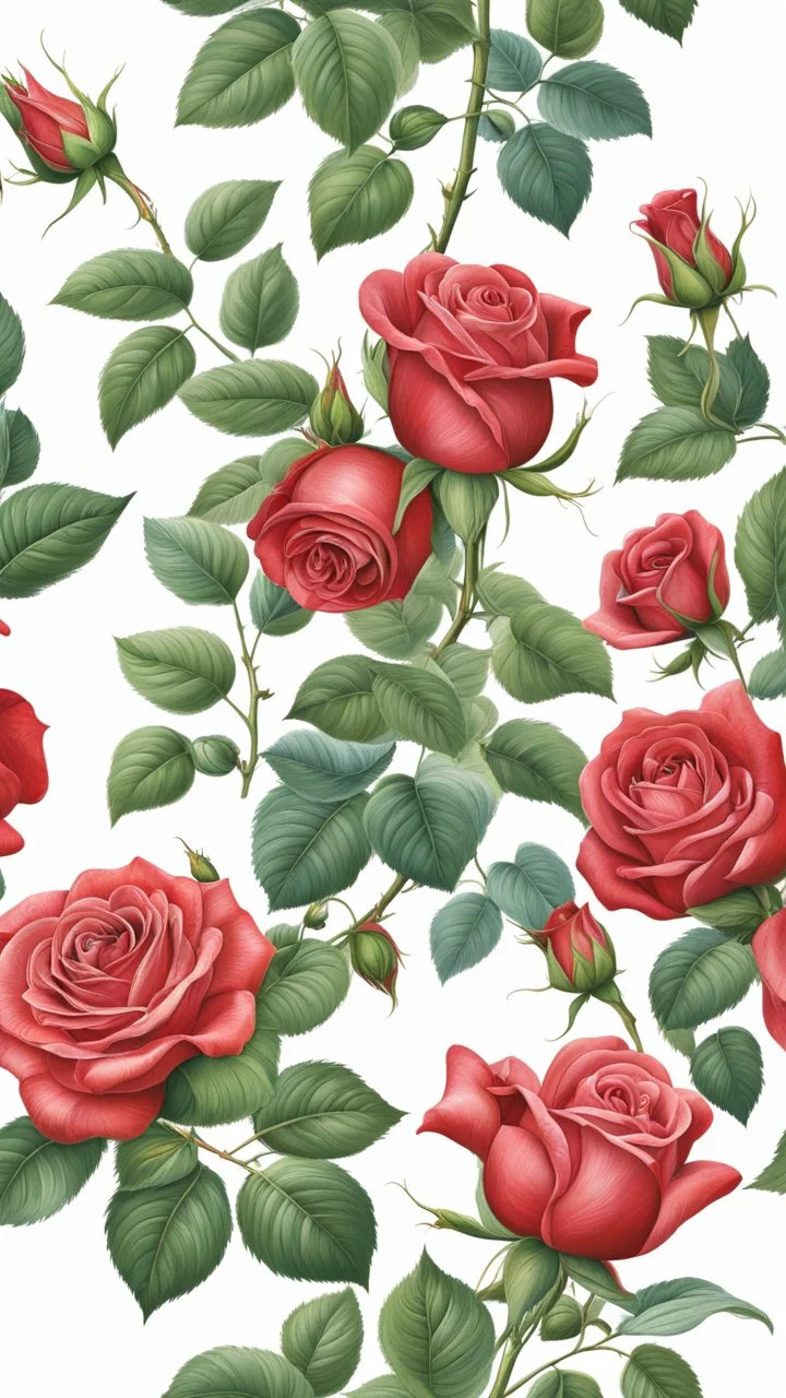 Heart red rose, white background, intricate details, highly detailed, high details, detailed portrait, masterpiece,ultra detailed, ultra quality