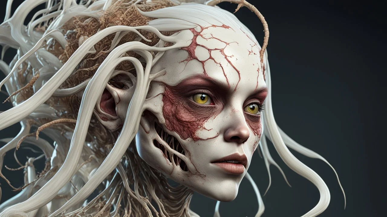 an extremely fertile, parasite-ridden woman. bride, fertile brood 8k deformed human form, conspicuous, artful, digital art trending on artstation 8k high resolution