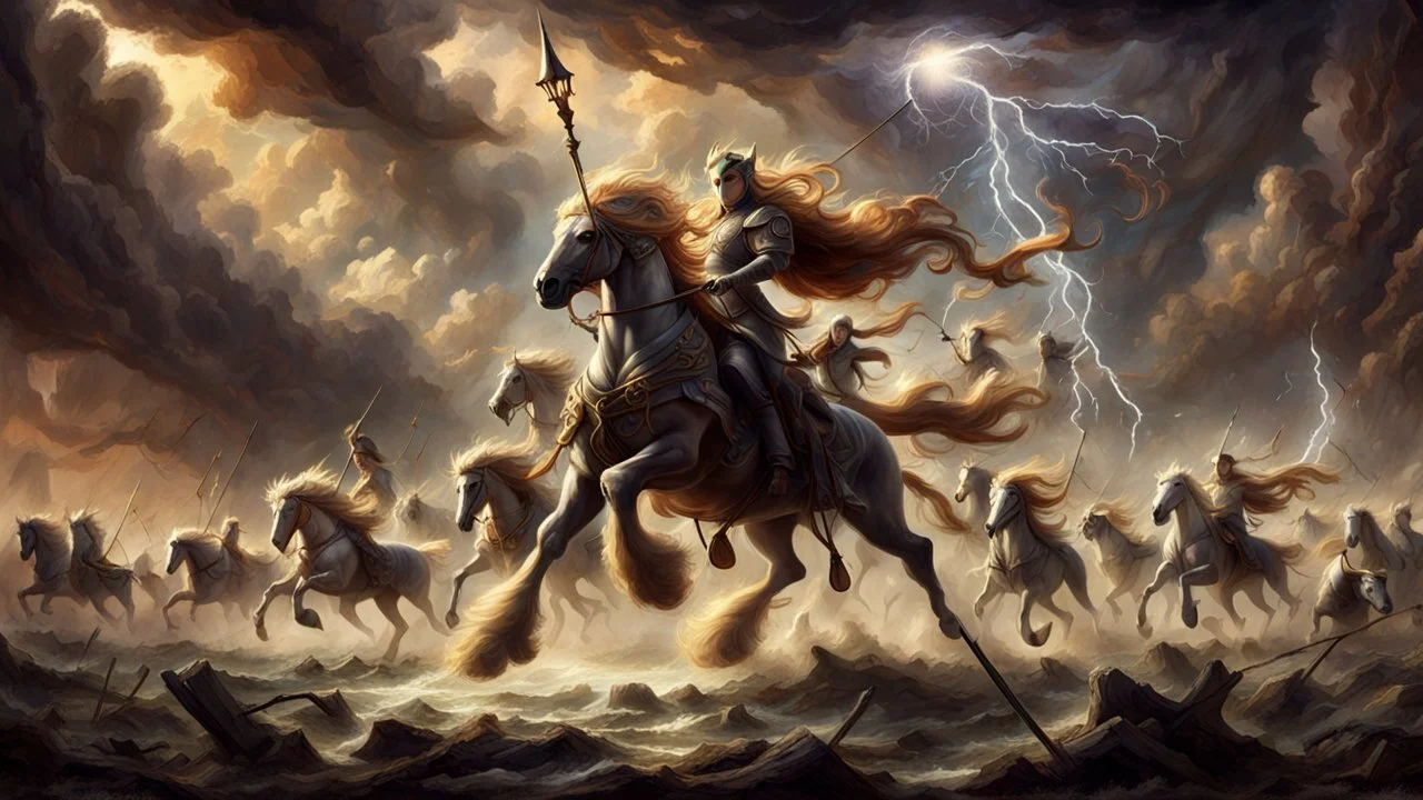 correct the horse so that it has 8 legs like the mythical Sleipnir