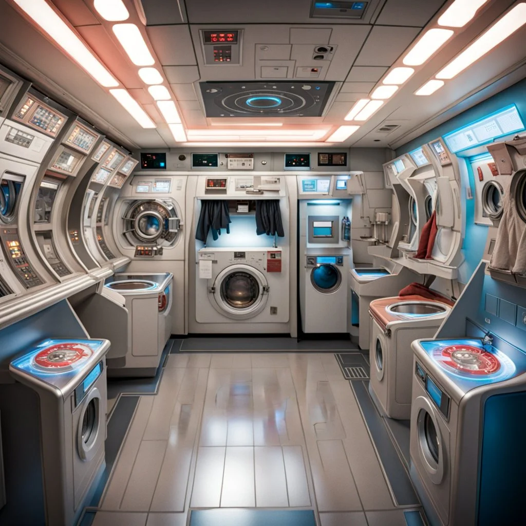 Laundromat on board the Millennium Falcon.