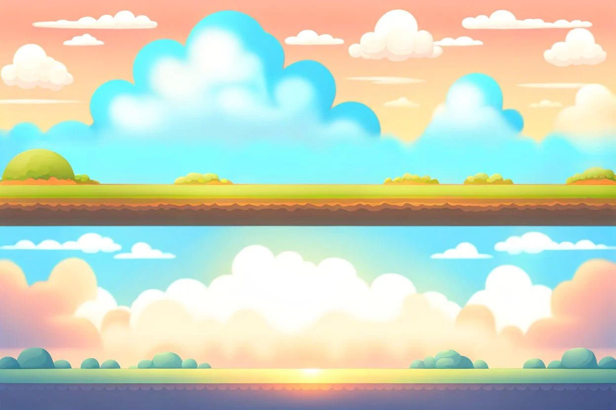 dawn parallax clouds and sky background for 2d horizontal platformer