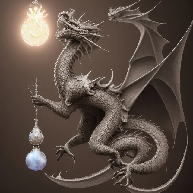 a gorgeous, stunning pewter necklace of a dragon with illuminescent moonstone, rustic wood table, crystal ball, 8k resolution, high-quality, fine-detail, photorealistic, intricate, digital art, detailed matte, volumetric lighting, illustration, 3D octane render, brian froud, howard lyon, selina french, anna dittmann, annie stokes, lisa parker, greg rutowski, George Grie, Ben Goossens, Igor Morski