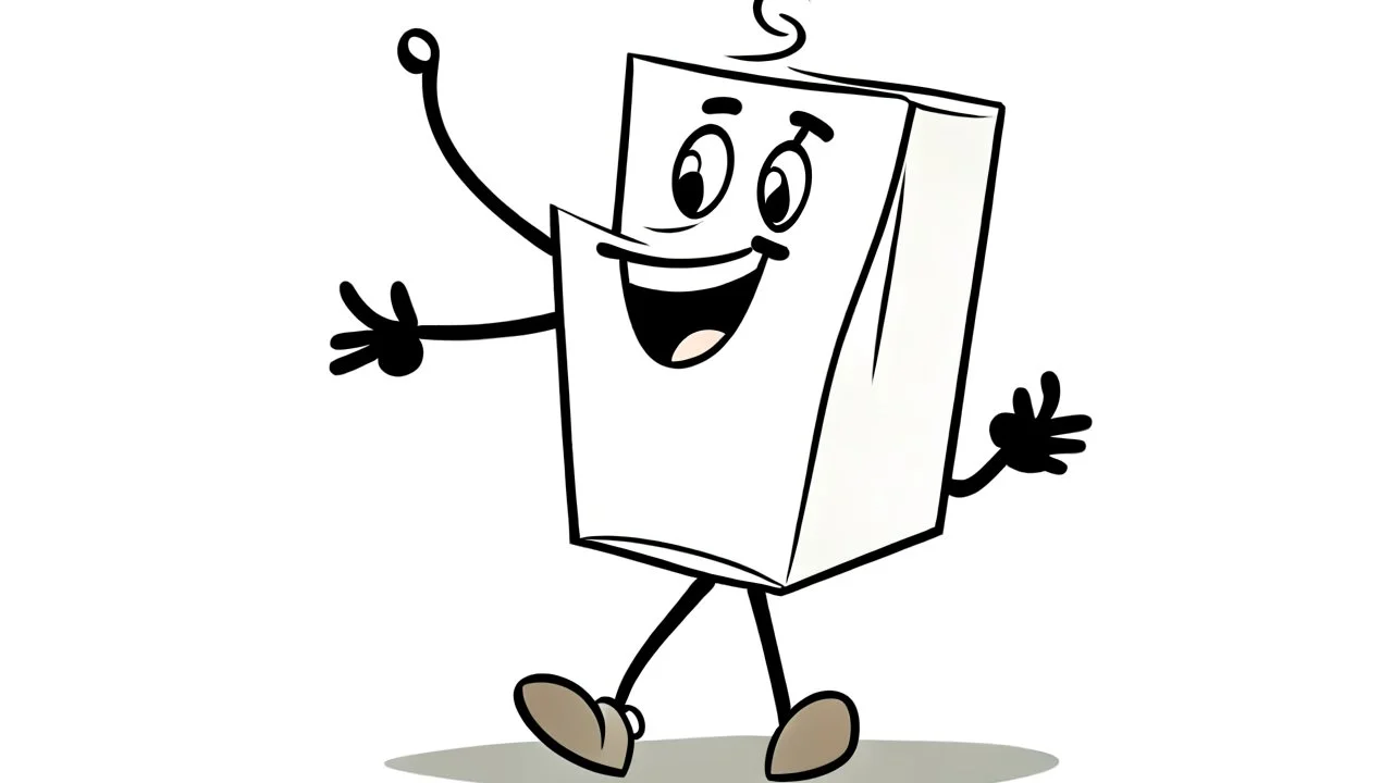 cartoon milk carton dancing