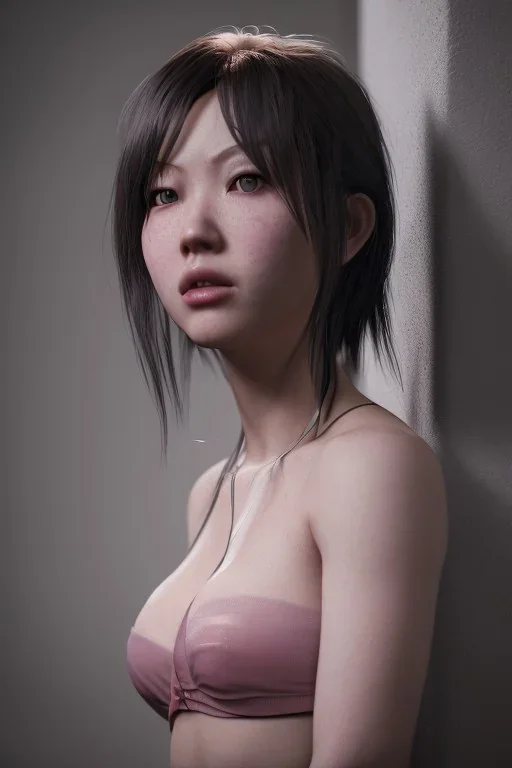 a Photorealistic dramatic hyperrealistic hitomi tanaka unreal 5, octane render, cinema4d, dynamic lighting, dramatic lighting, 4k, redshift render, highly detailed, hyper realistic