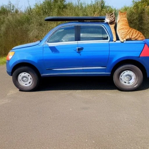 Car transporter from hell with cats