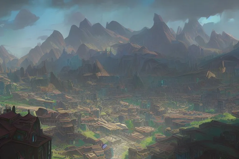 A massive tribal city high in the mountains