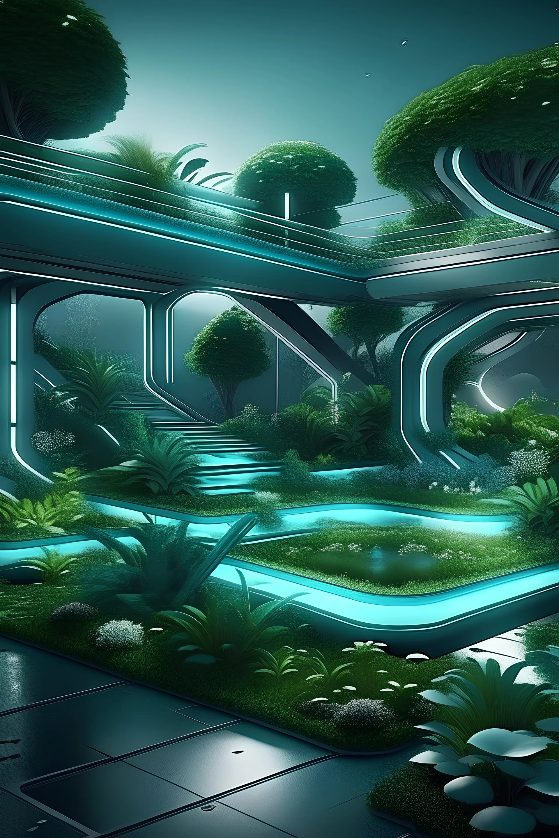 futuristic garden