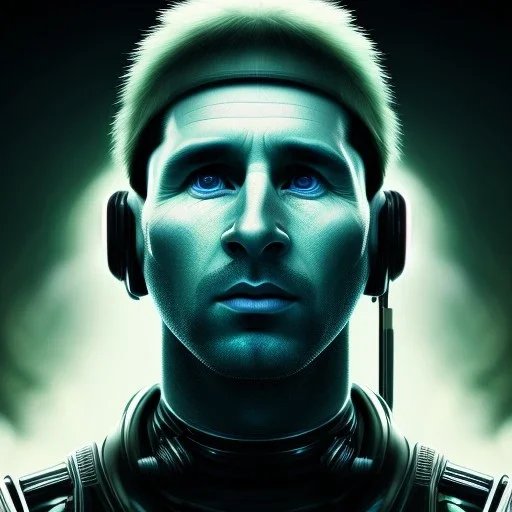 Lionel Messi face, Cyberpunk,