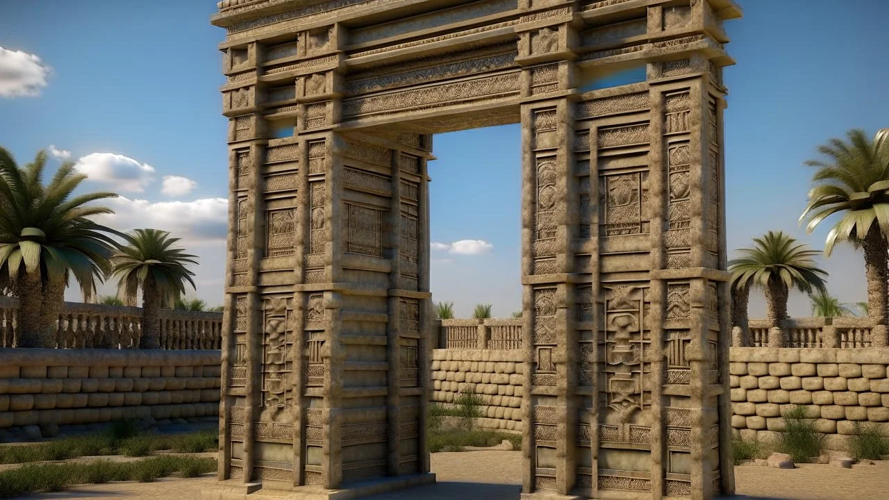 Large square Phoenician gate