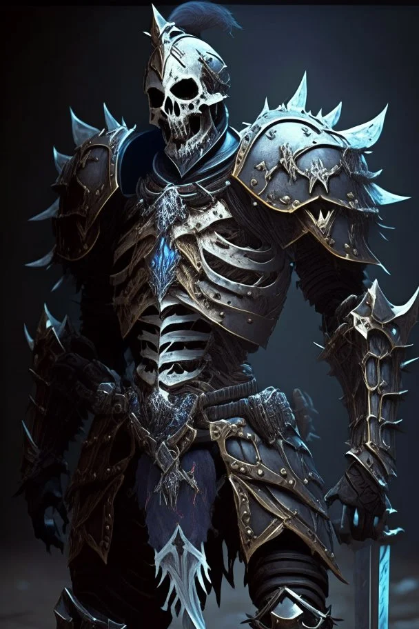 legendary general paladin dark armored skeleton warrior