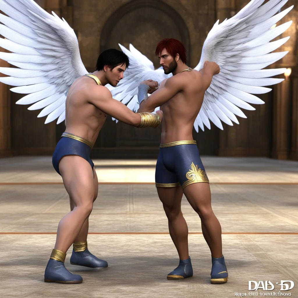 daz3d iray: Jacob wrestling with angel