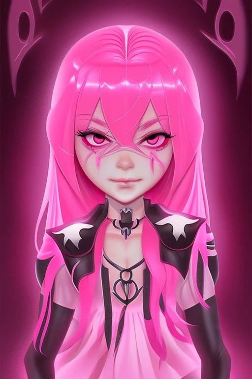 Girl demon pink