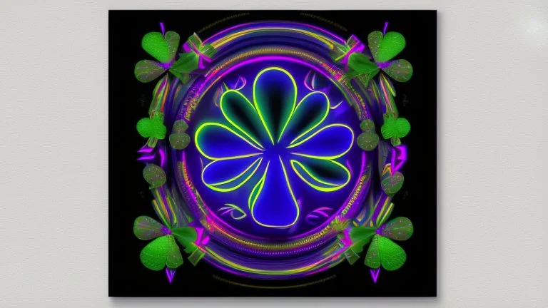 rave poster with Four-leaf clover text area