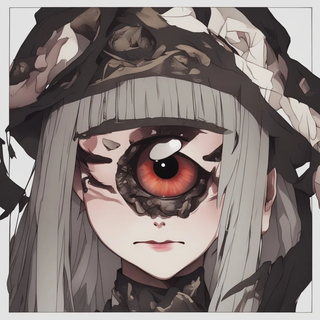 Nihonga policromada art aesthetic ghoul eye