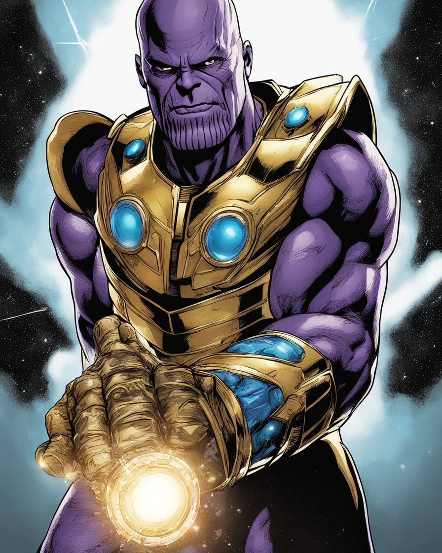 Thanos with the infinity gauntlet