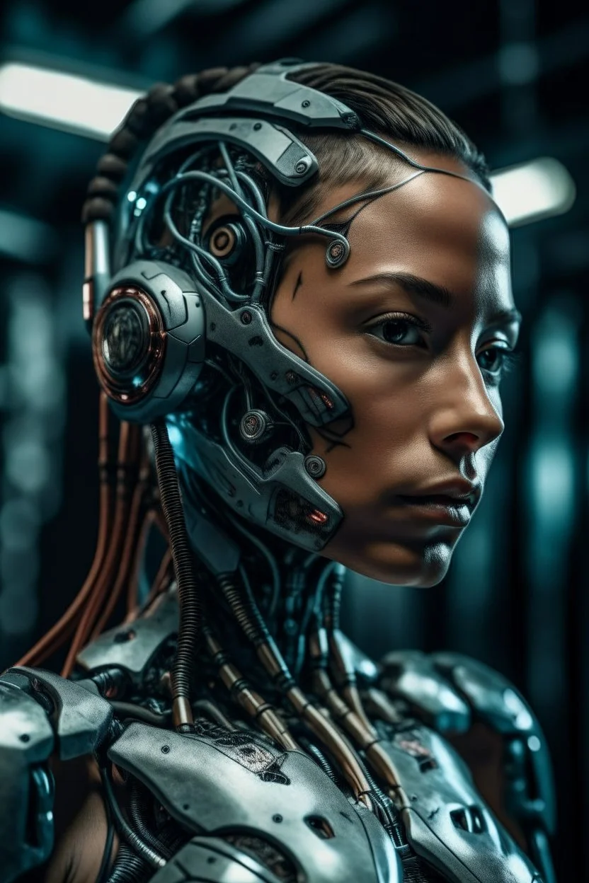 cyborg far away from the screen