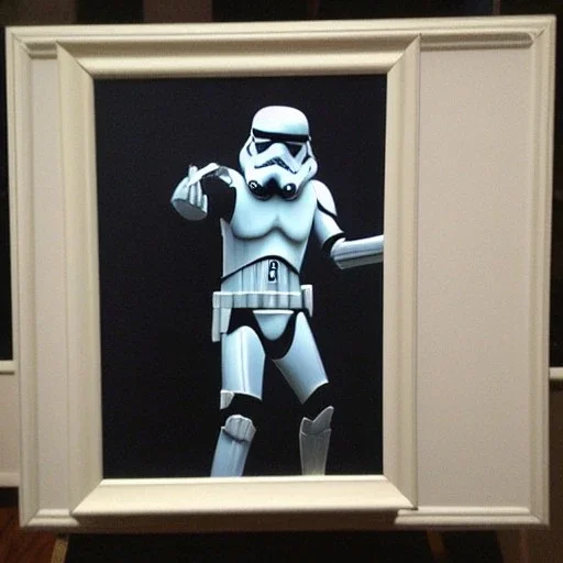 scream painting with storm trooper