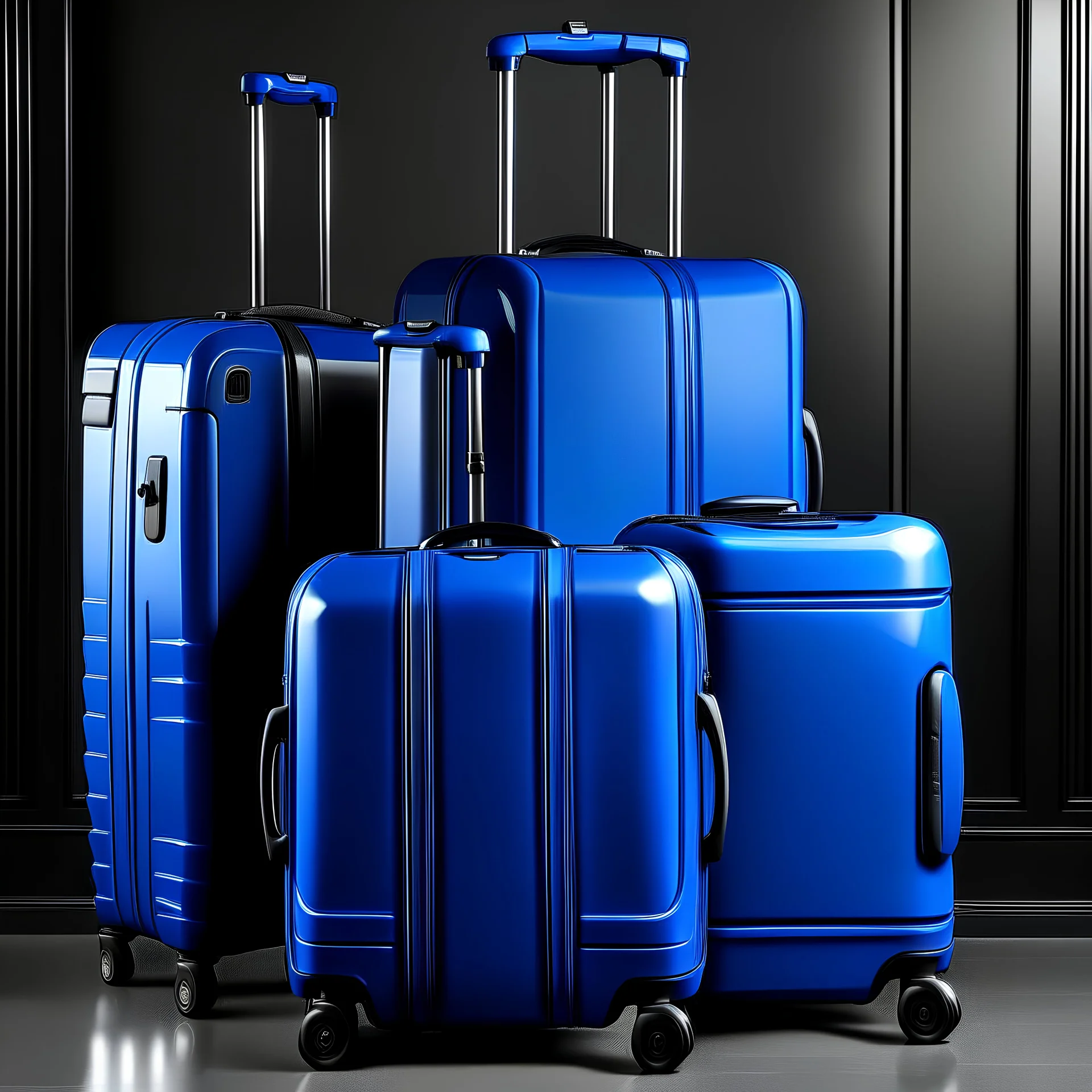 blue luggage
