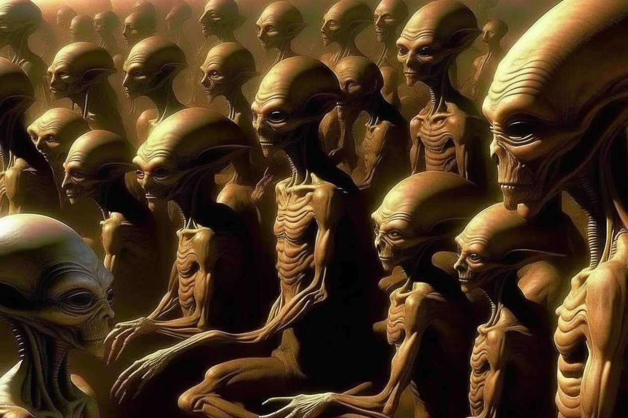 millions of centuries ago ancient alien mystic talking to mixed alien population