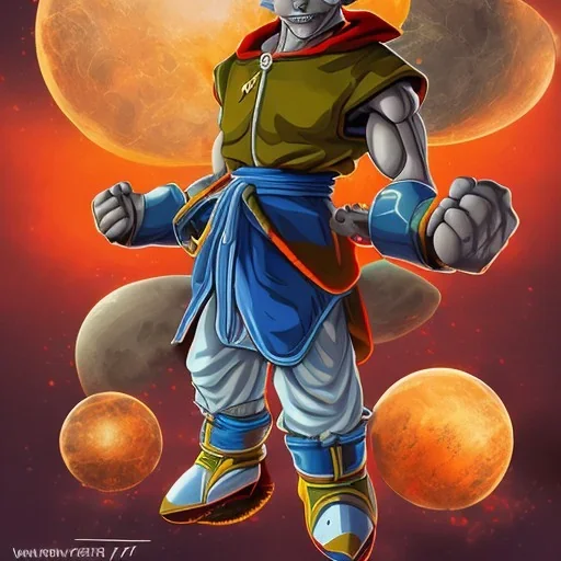 Matian man hunter in dragon ball z style