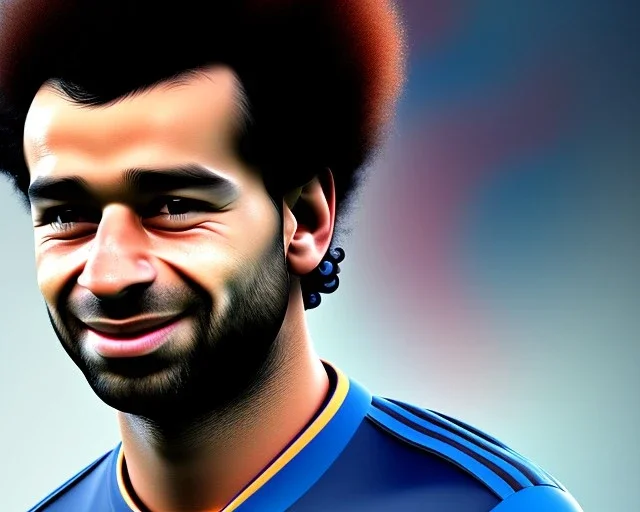 Mohamed Salah as a baby, baby face portrait, realistic, smile, 8k resolution